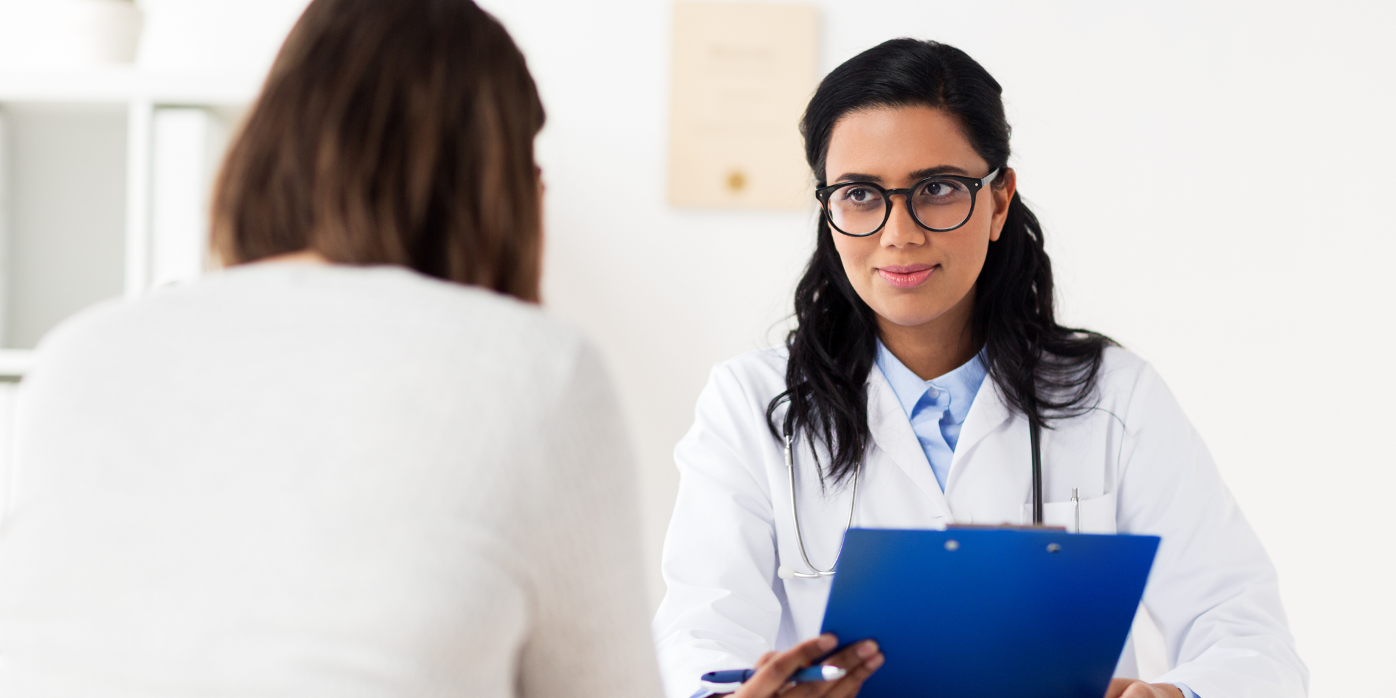 CMS_Blog Images_Talking to Nurse25 (1) A woman learning the truth about getting the abortion pill through Telehealth
